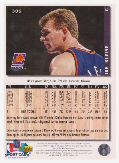 1994 Upper Deck Collector's Choice Joe Kleine / Phoenix Suns #335
