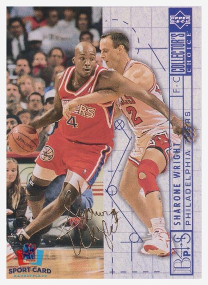 1994 Upper Deck Collector's Choice - Blueprint For Success - Silver Signature Sharone Wright / Philadelphia 76ers #391