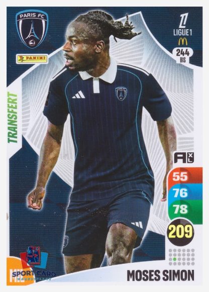Panini Adrenalyn XL 2025-26 - Moses Simon / Paris FC #244 bis