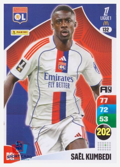 Panini Adrenalyn XL 2025-26 - Saël Kumbedi / Olympique Lyonnais #132