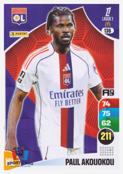 Panini Adrenalyn XL 2025-26 - Paul Akouokou / Olympique Lyonnais #136