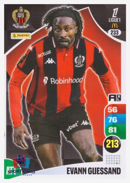 Panini Adrenalyn XL 2025-26 - Evann Guessand / OGC Nice #233