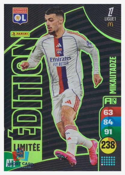 Panini Adrenalyn XL 2025-26 - Édition Limitée - George Mikautadze / Olympique Lyonnais #LE4