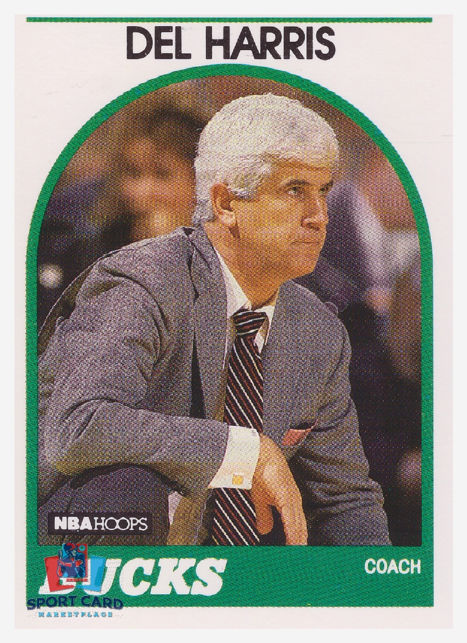 1989-90 NBA Hoops #126 Del Harris / Milwaukee Bucks