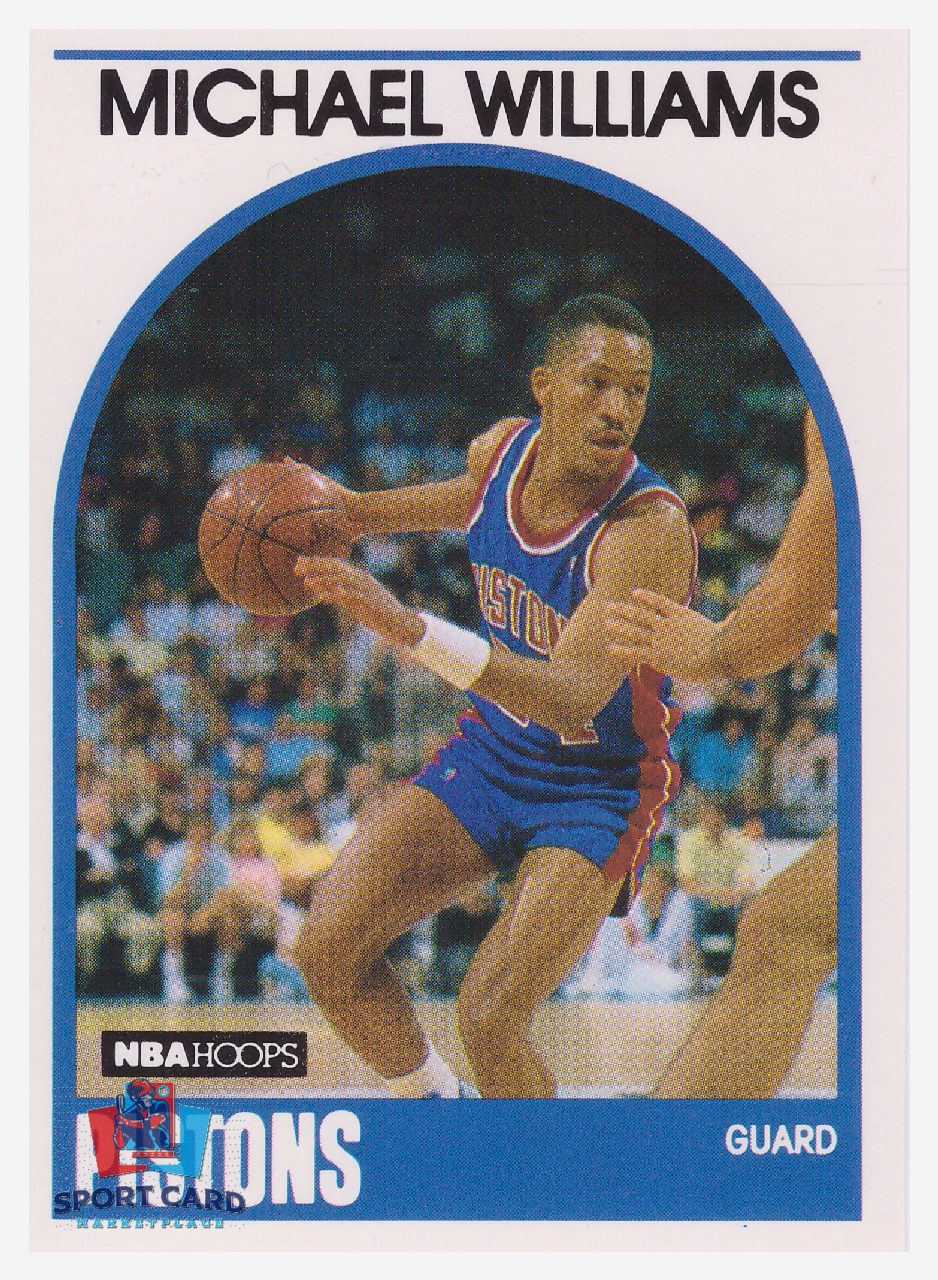 1989-90 NBA Hoops #224 Michael Williams / Detroit Pistons