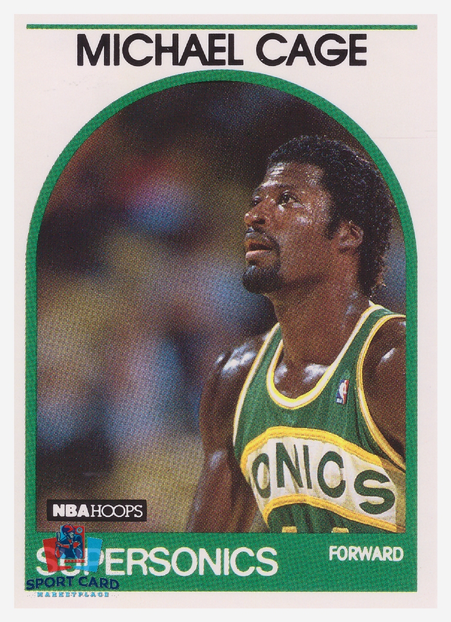 1989-90 NBA Hoops #245 Michael Cage / Seattle Supersonics
