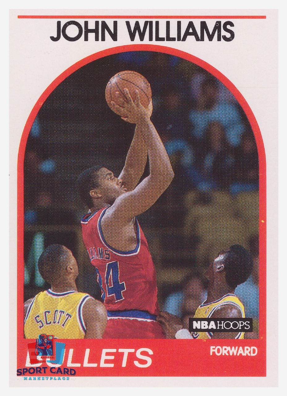 1989-90 NBA Hoops #254 John Williams / Washington Bullets