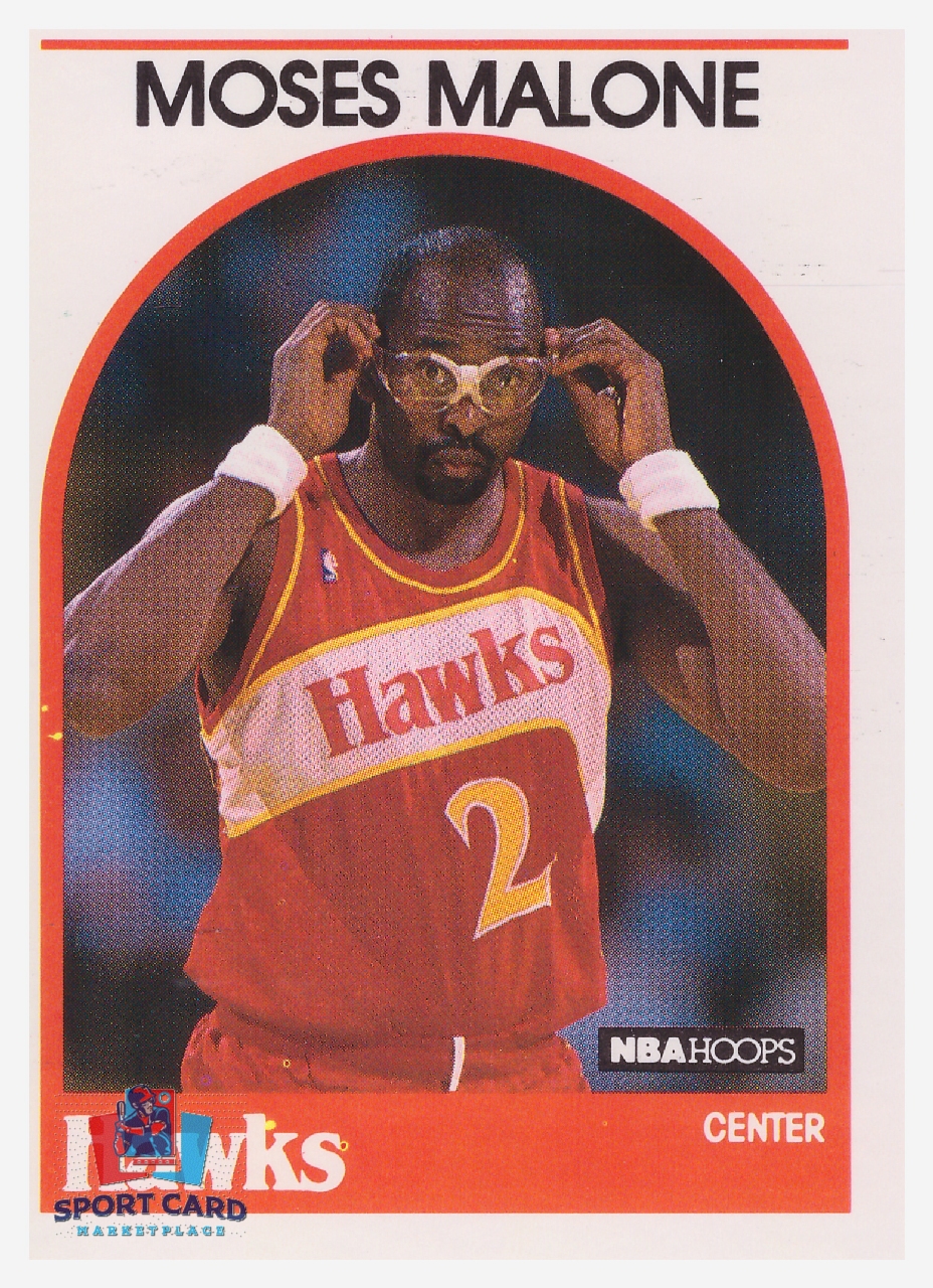 1989-90 NBA Hoops #290 Moses Malone / Atlanta Hawks