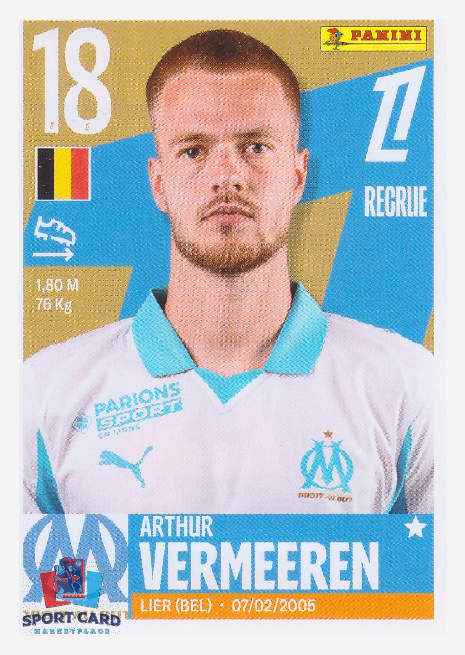 Panini Foot 2026 - Arthur Vermeeren / Olympique de Marseille #265