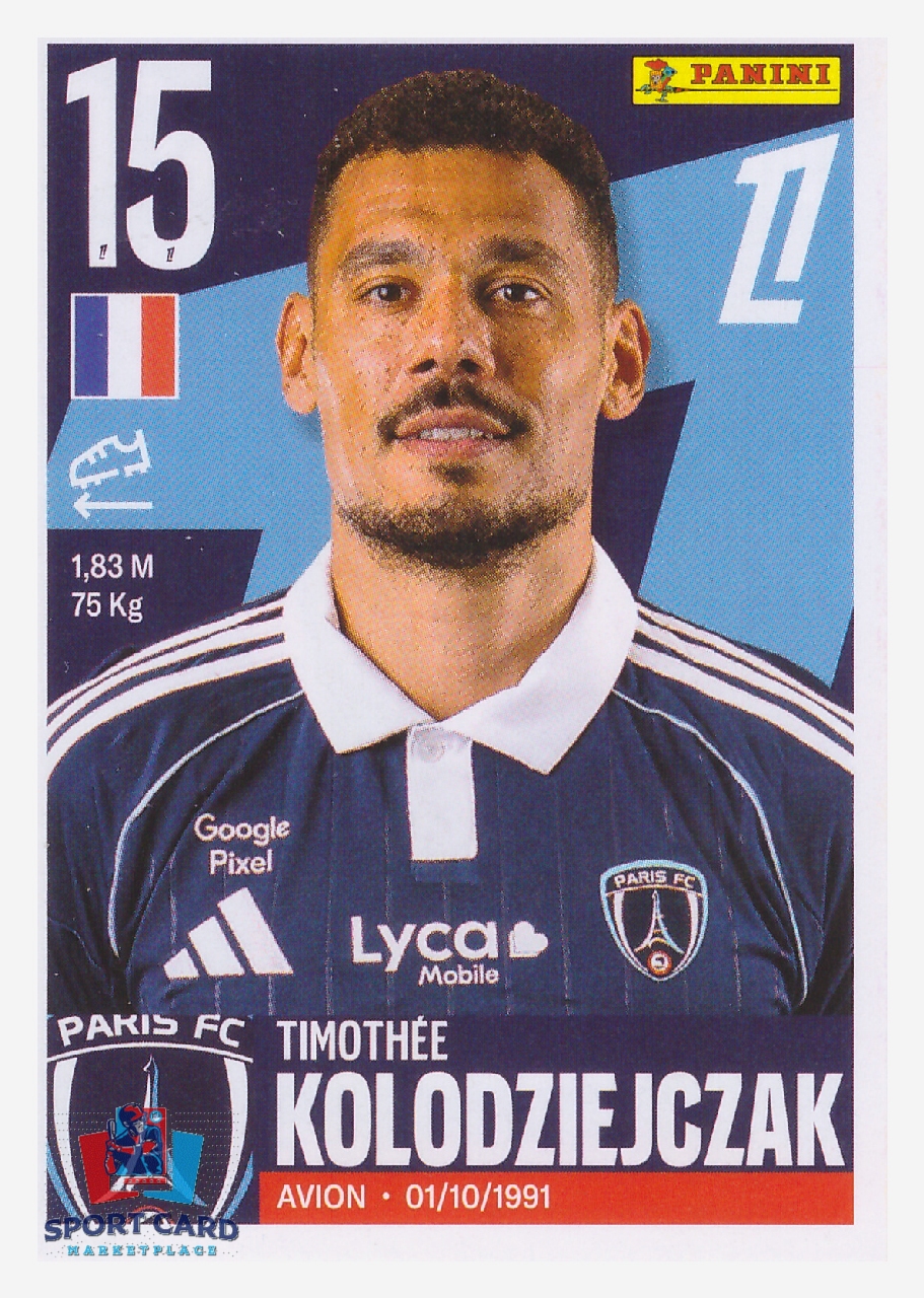 Panini Foot 2026 - Timothée Kolodziejczak / Paris FC #406
