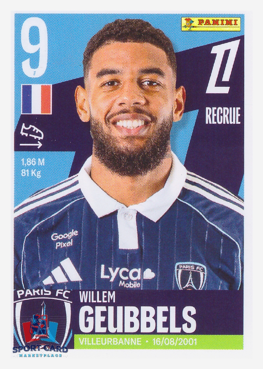 Panini Foot 2026 - Willem Geubbels / Paris FC #417