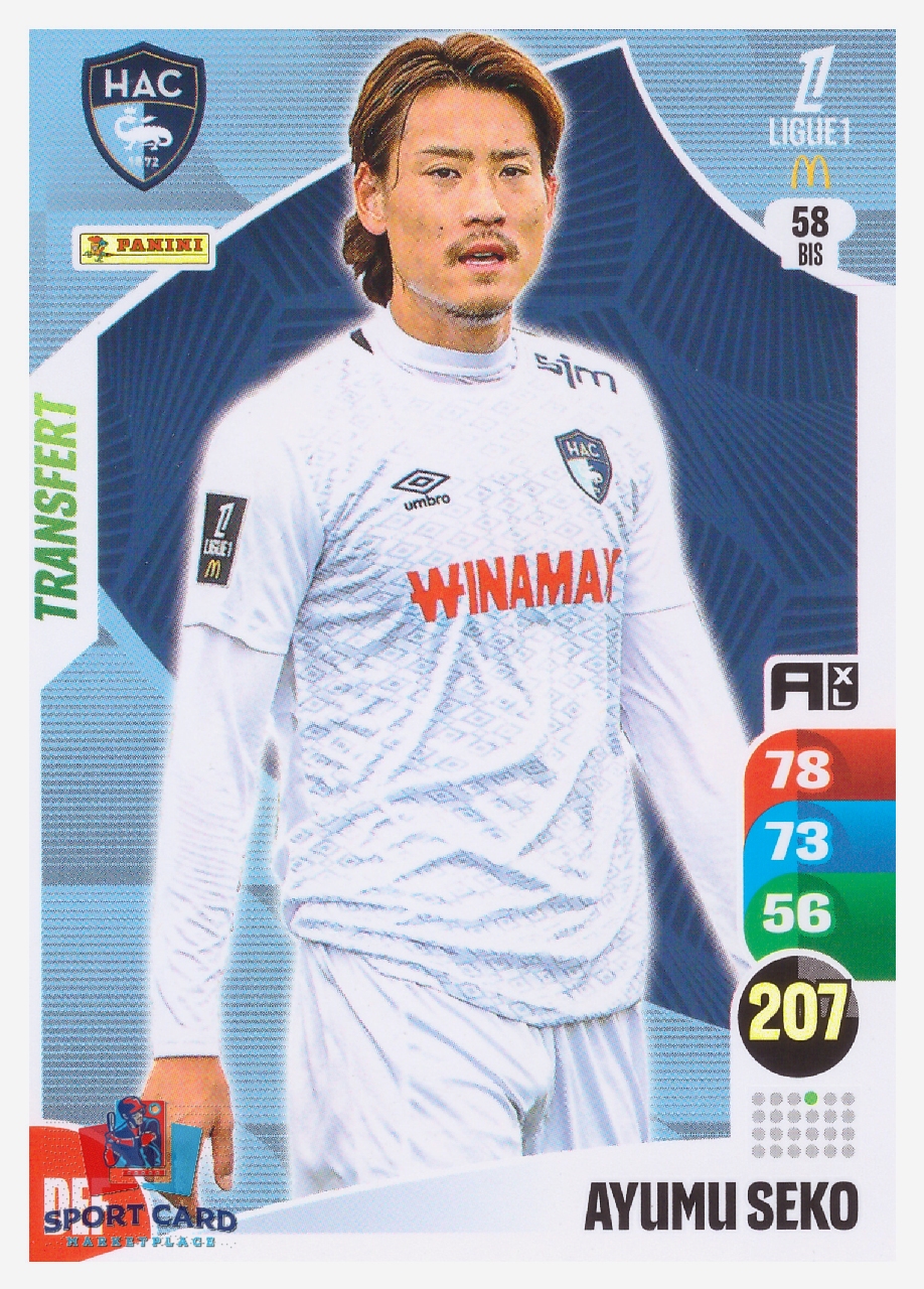 Panini Adrenalyn XL 2025-26 - Transfert - Auimu Seko / Le Havre AC #58 bis