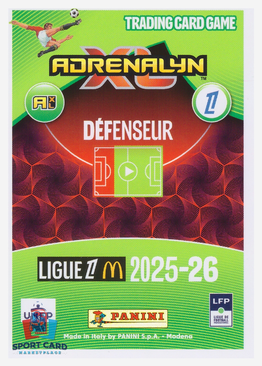 Panini Adrenalyn XL 2025-26 - Transfert - Romain Perraud / LOSC Lille #96 bis – Image 2