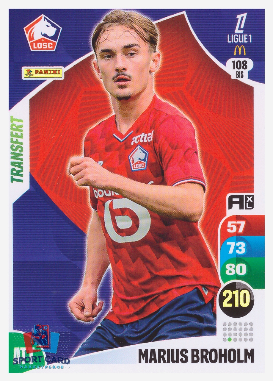 Panini Adrenalyn XL 2025-26 - Transfert - Marius Broholm / LOSC Lille #108 bis