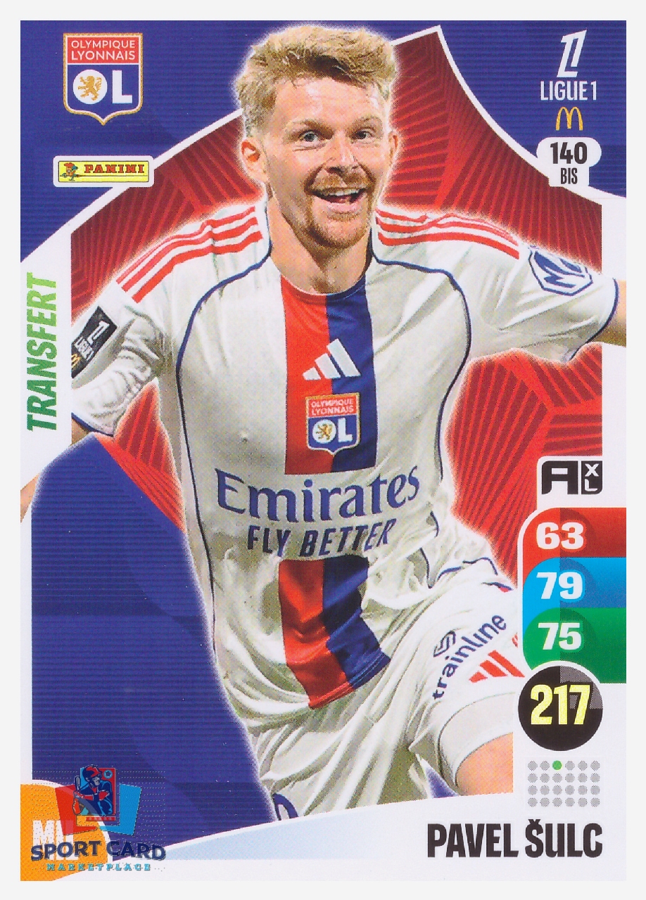 Panini Adrenalyn XL 2025-26 - Transfert - Pavec Sulc / Olympique Lyonnais #140 bis