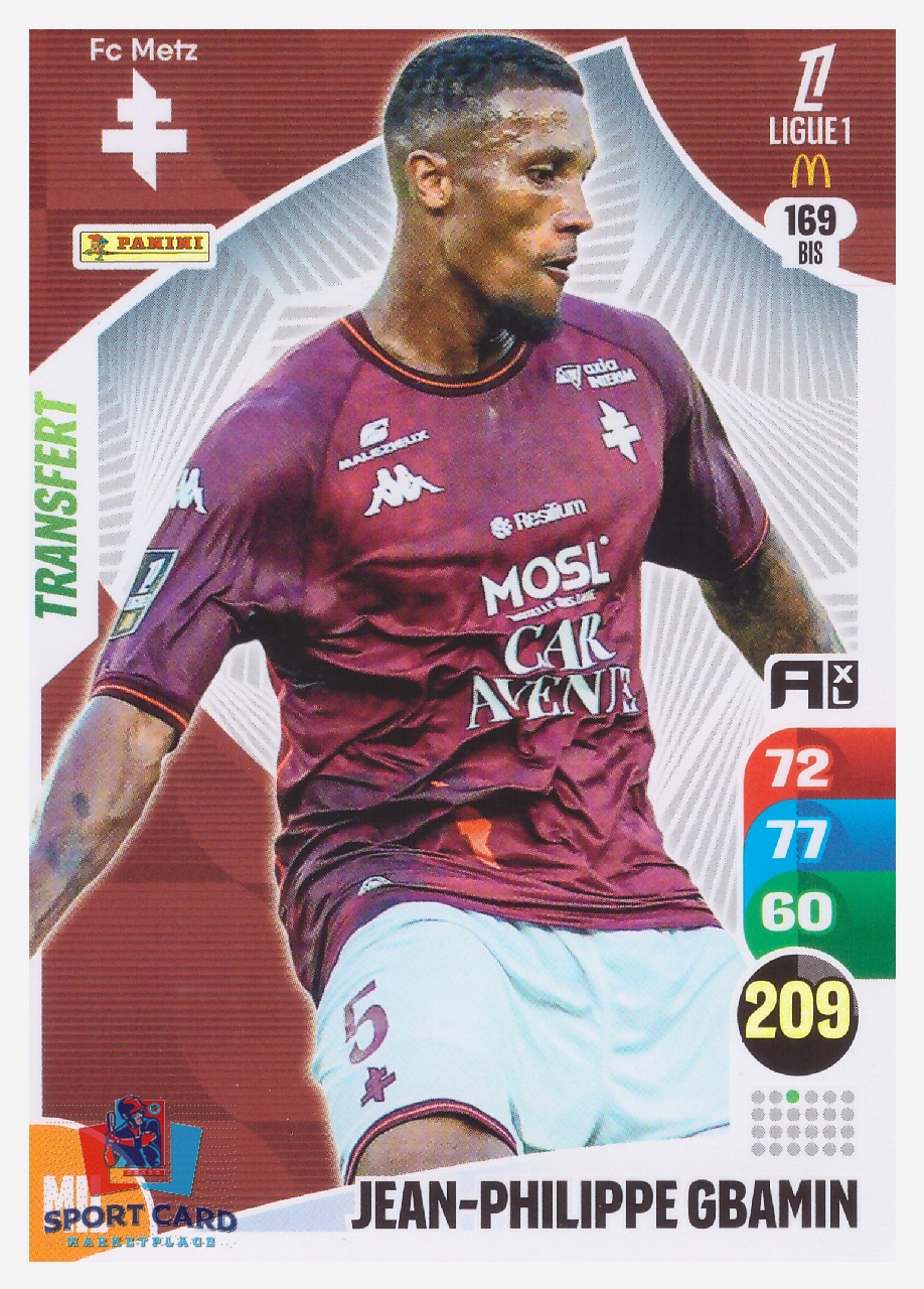 Panini Adrenalyn XL 2025-26 - Transfert - Jean-Philippe Gbamin / FC Metz #169 bis