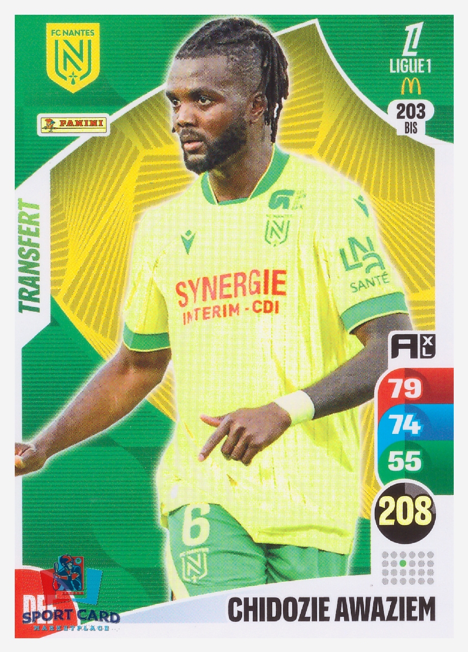 Panini Adrenalyn XL 2025-26 - Transfert - Chidozie Awaziem / FC Nantes #203 bis