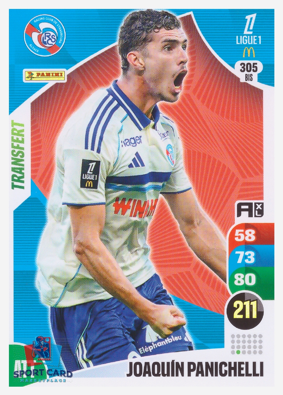 Panini Adrenalyn XL 2025-26 - Transfert - Joaquin Panichelli / RC Strasbourg Alsace #305 bis