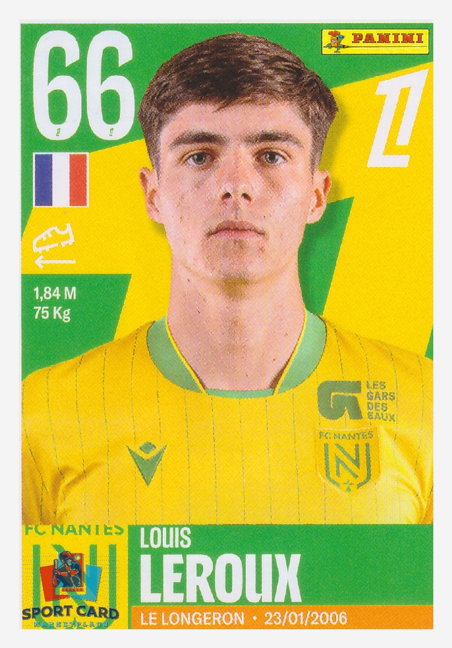 Panini Foot 2026 - Louis Leroux / FC Nantes #353