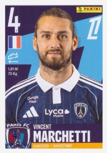 Panini Foot 2026 - Vincent Marchetti / Paris FC #416