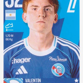 Panini Foot 2026 - Valentín Barco / RC Strasbourg Alsace #494