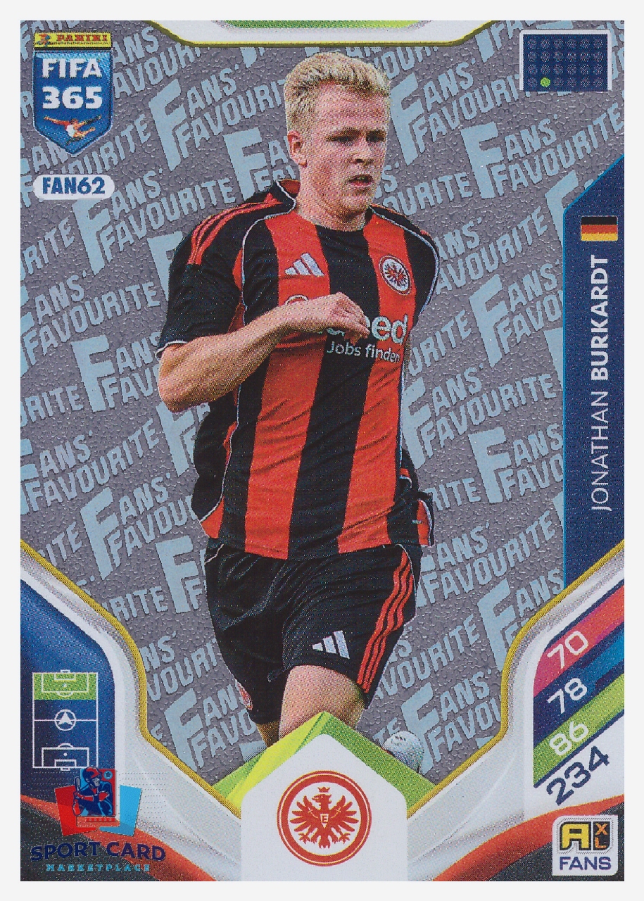 Panini Adrenalyn FIFA 365 2026 - Jonathan Burkardt / Eintracht Frankfurt #FAN62