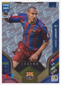 Panini Adrenalyn FIFA 365 2026 - Henrik Larsson / FC Barcelona #FAN72 Silver