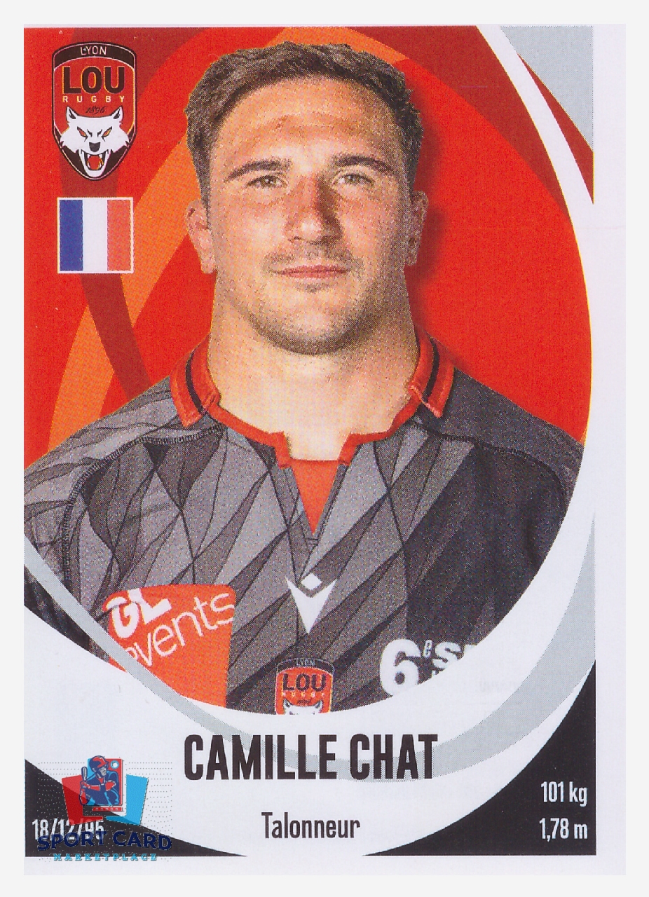 Panini Rugby Top 14 2025-2026 Camille Chat / Lyon N°76
