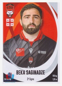 Panini Rugby Top 14 2025-2026 Beka Saginadze / Lyon N°81