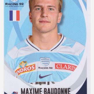 Panini Rugby Top 14 2025-2026 Maxime Baudonne / Racing 92 N°147