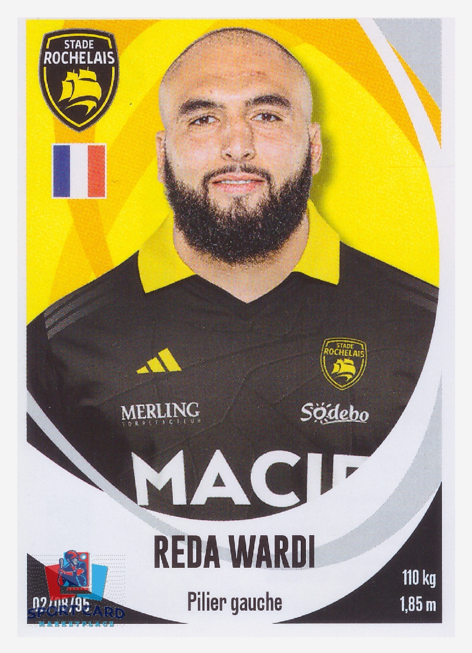Panini Rugby Top 14 2025-2026 Reda Wardi / La rochelle N°231