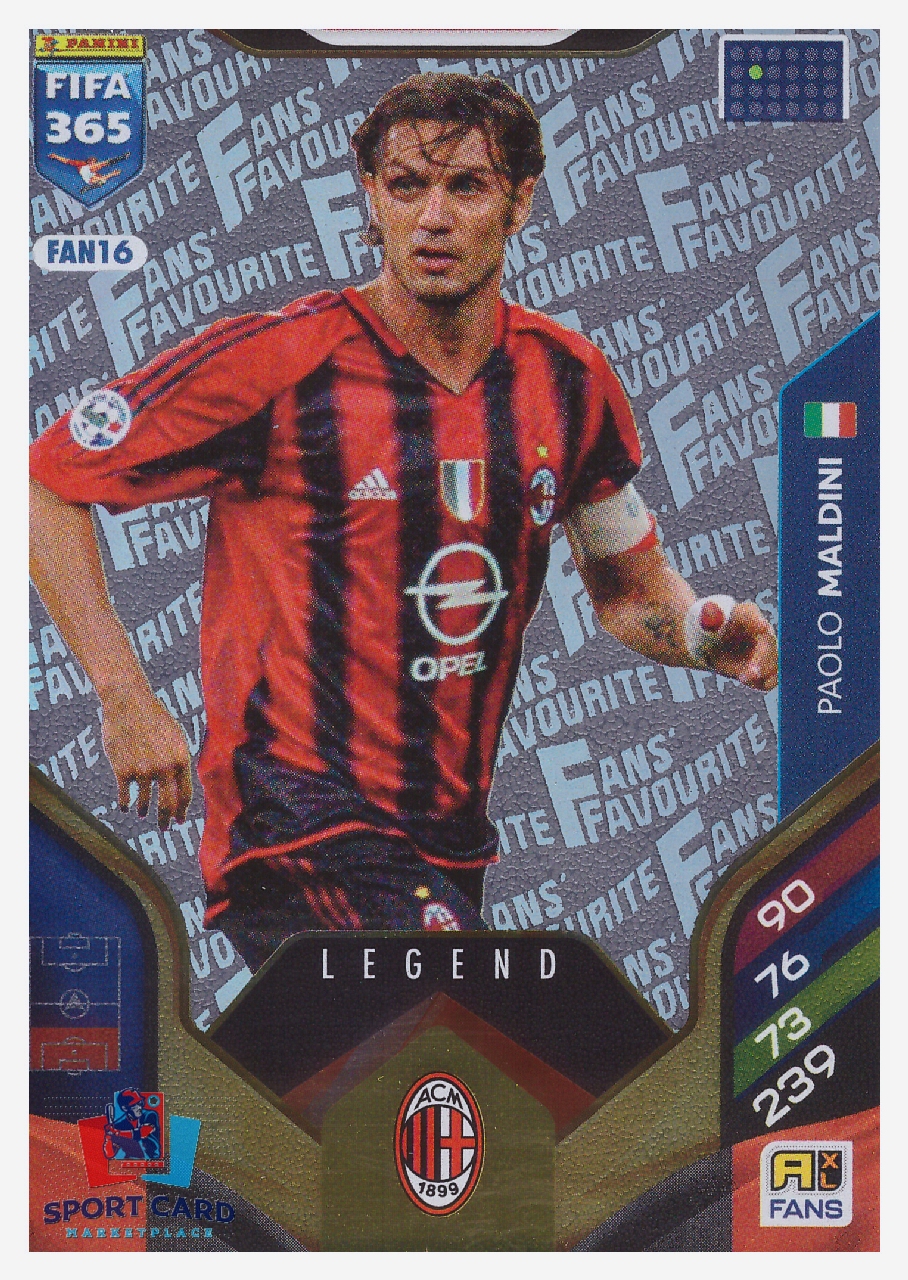 Panini Adrenalyn FIFA 365 2026 - Paolo Maldini / AC Milan #FAN16 Silver