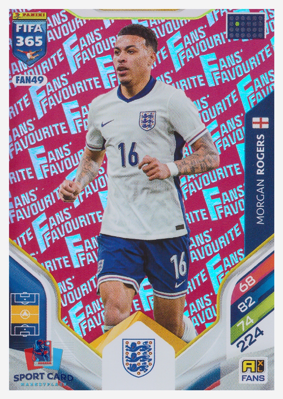 Panini Adrenalyn FIFA 365 2026 - Morgan Rogers / England #FAN49 Red