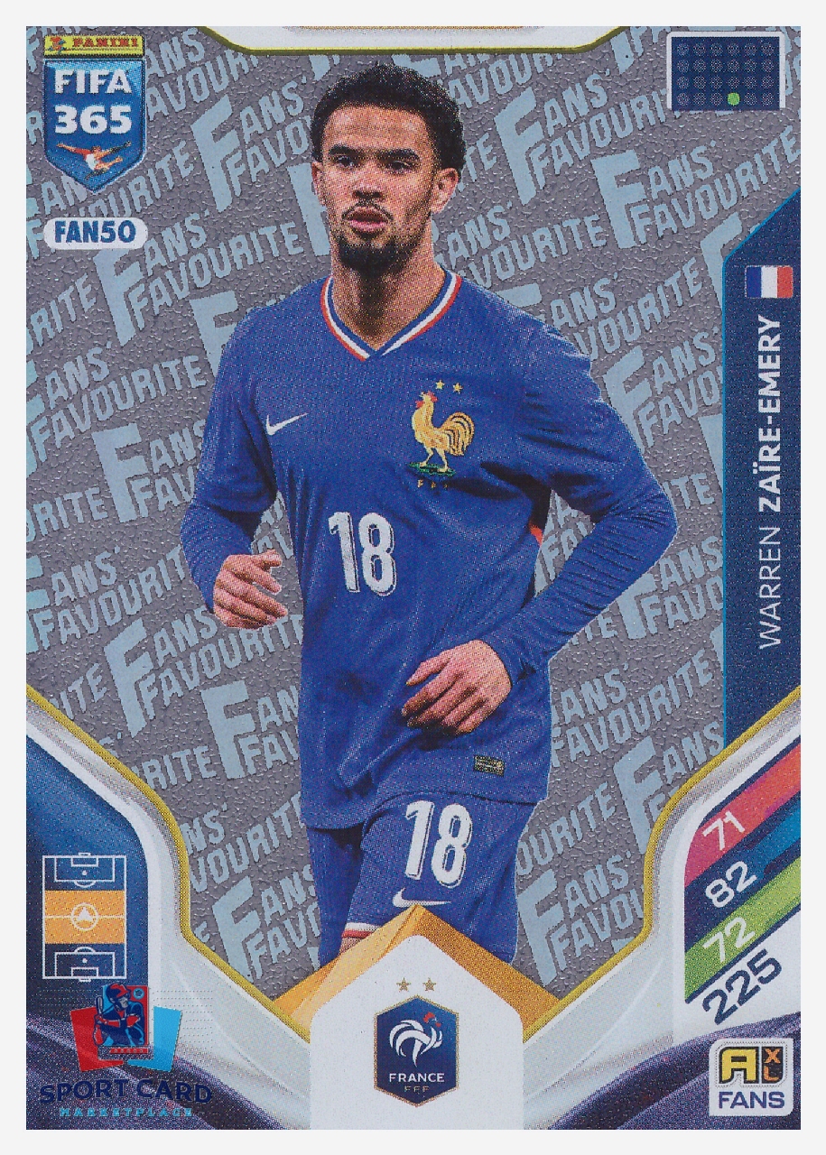 Panini Adrenalyn FIFA 365 2026 - Warren Zaïre-Emery / France #FAN50 Silver