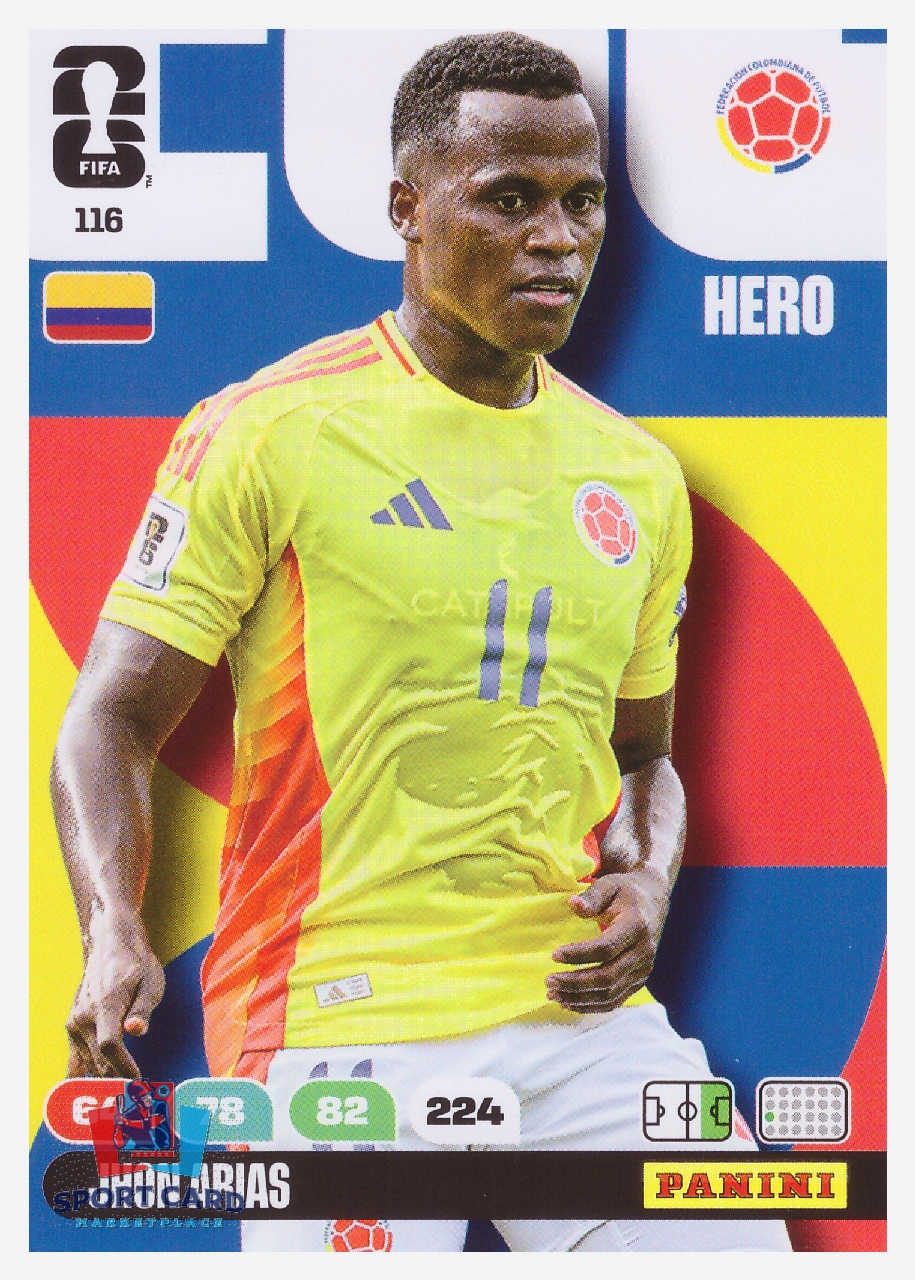 Panini Adrenalyn XL FIFA World Cup 2026 - Jhon Arias / Colombia #116
