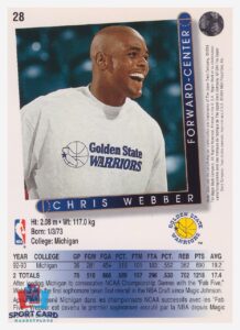 1994 Upper Deck Chris Webber / Golden State Warriors #28