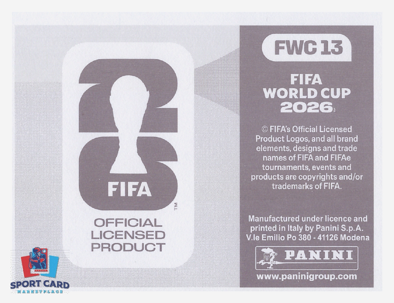 Panini FIFA World Cup 2026 - West Germany 1974 / FIFA World Cup History #FWC13 – Image 2