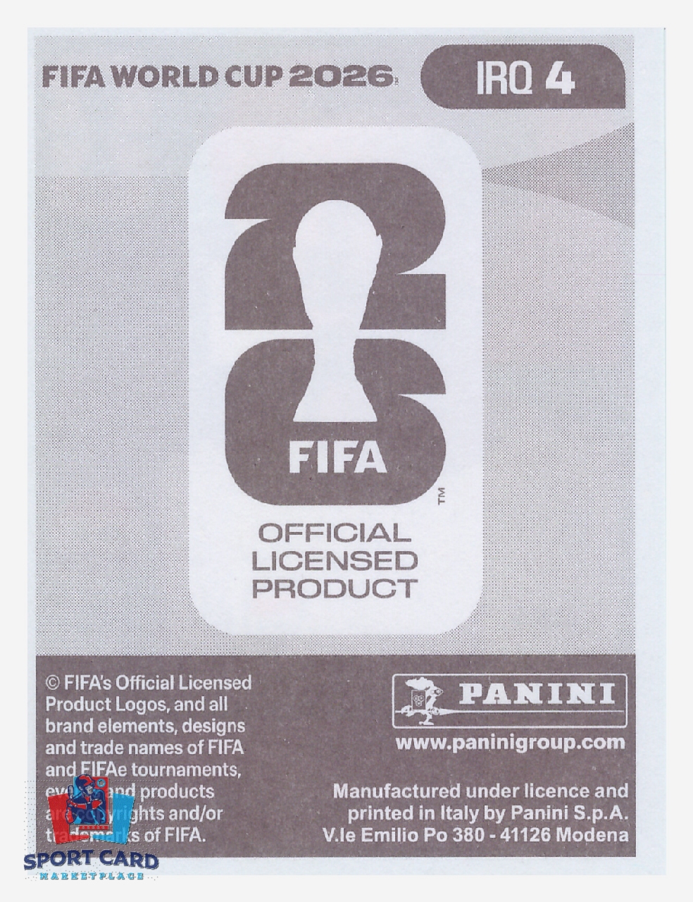 Panini FIFA World Cup 2026 - Hussein Ali / Iraq #IRQ4