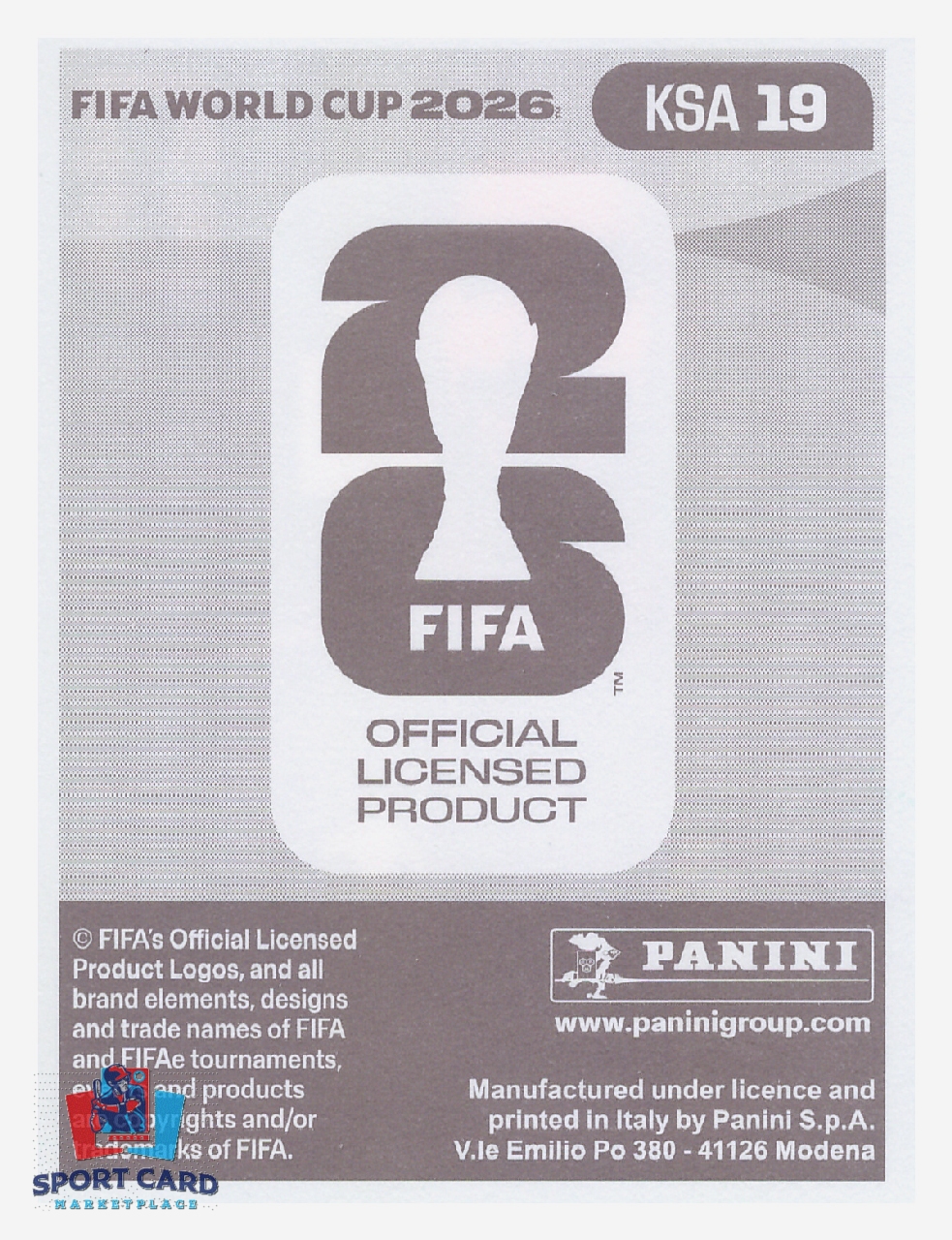 Panini FIFA World Cup 2026 - Saleh Alshehri / Saudi Arabia #KSA19