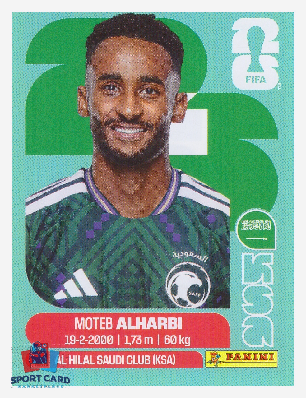 Panini FIFA World Cup 2026 - Moteb Al-Harbi / Saudi Arabia #KSA7
