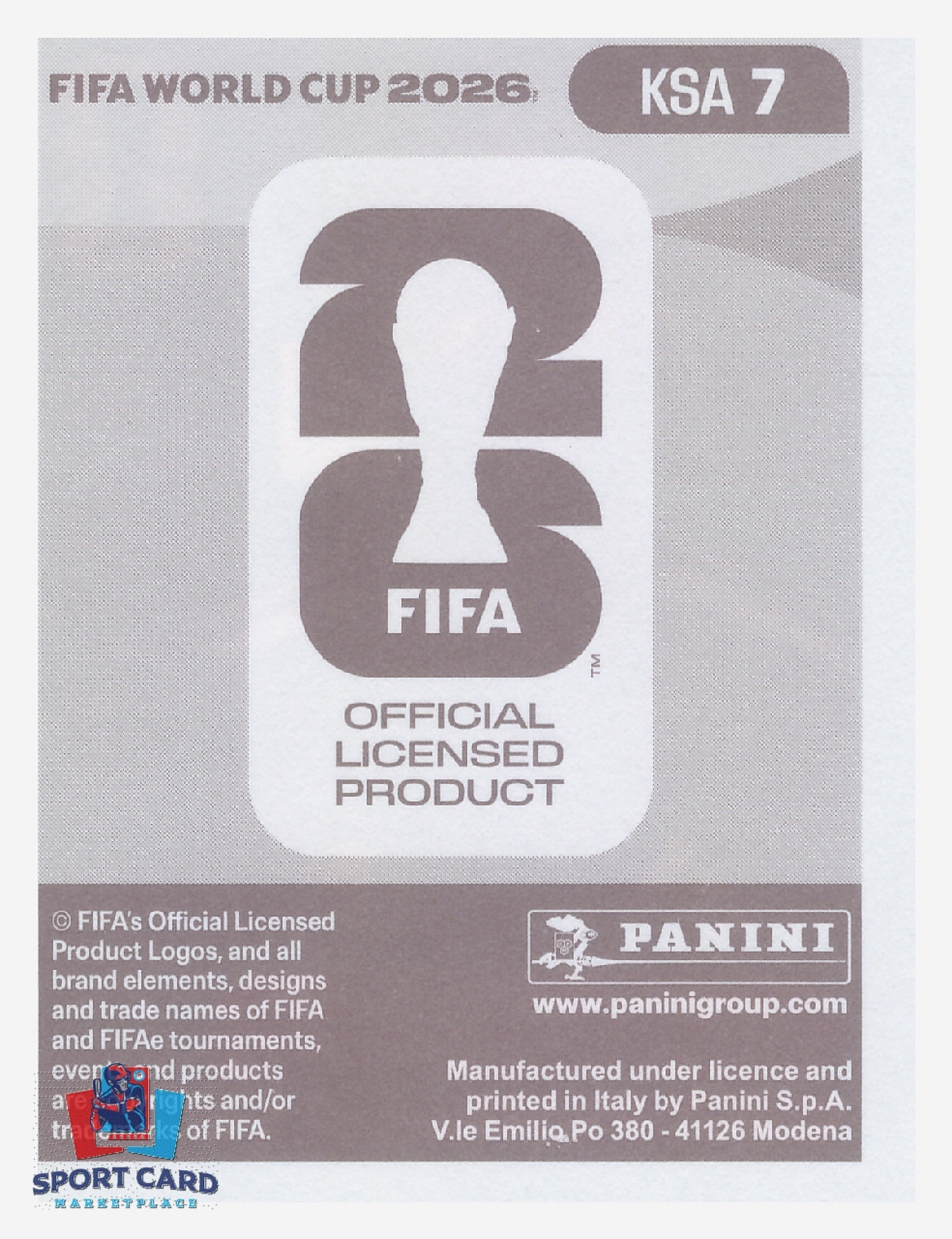 Panini FIFA World Cup 2026 - Moteb Al-Harbi / Saudi Arabia #KSA7 – Image 2
