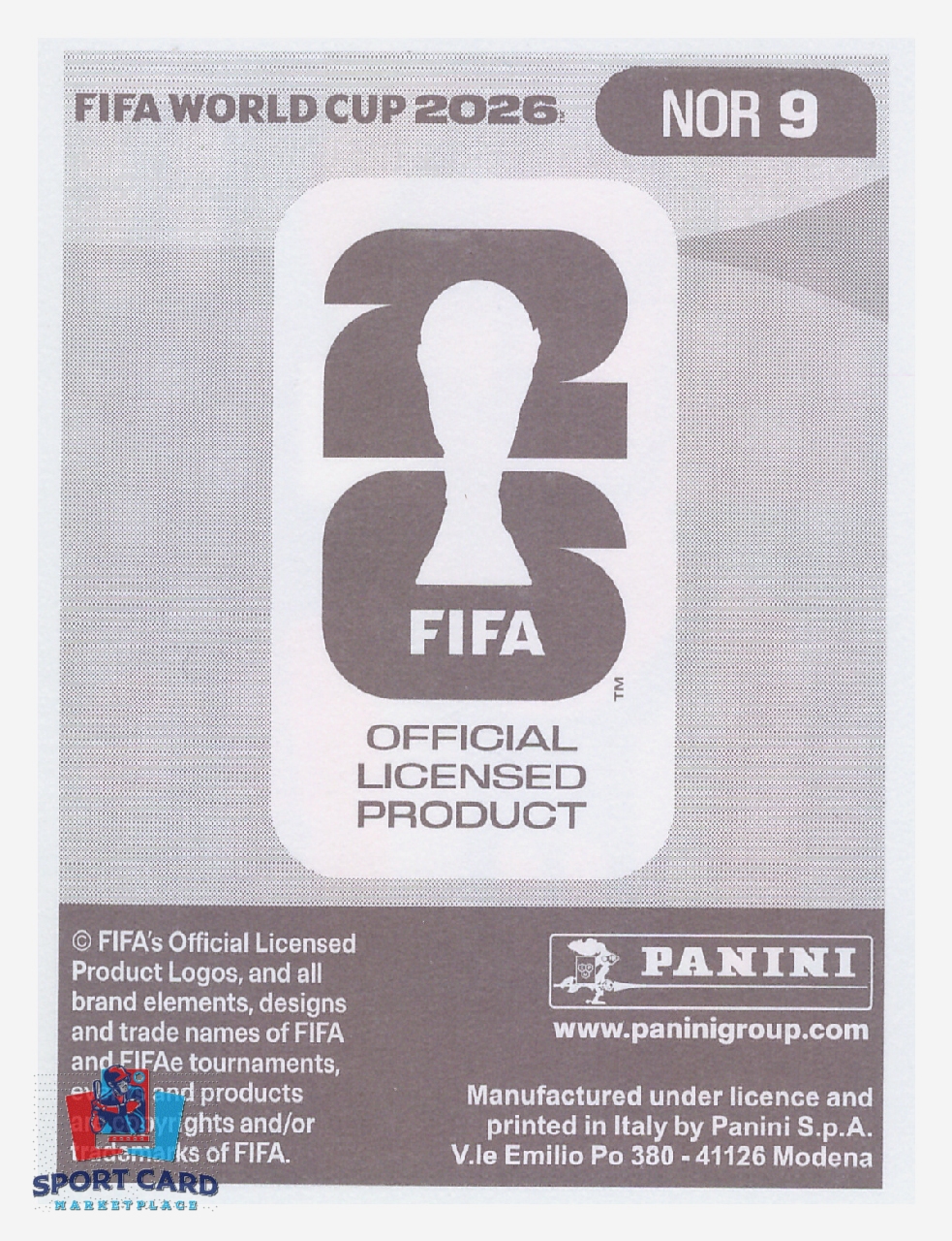 Panini FIFA World Cup 2026 - Morten Thorsby / Norway #NOR9 – Image 2
