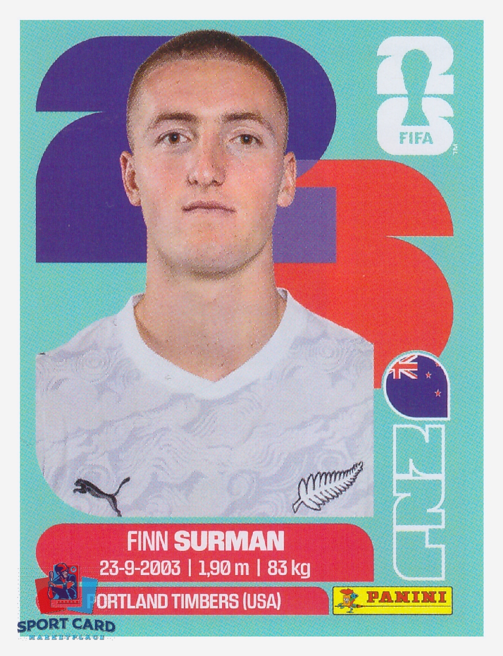 Panini FIFA World Cup 2026 - Finn Surman / New Zealand #NZL9