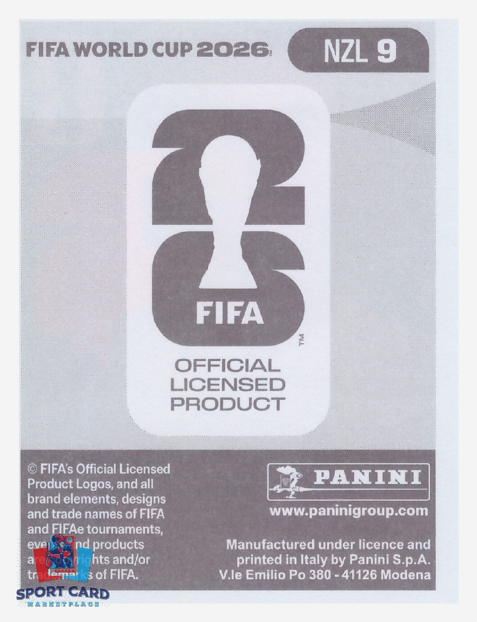 Panini FIFA World Cup 2026 - Finn Surman / New Zealand #NZL9