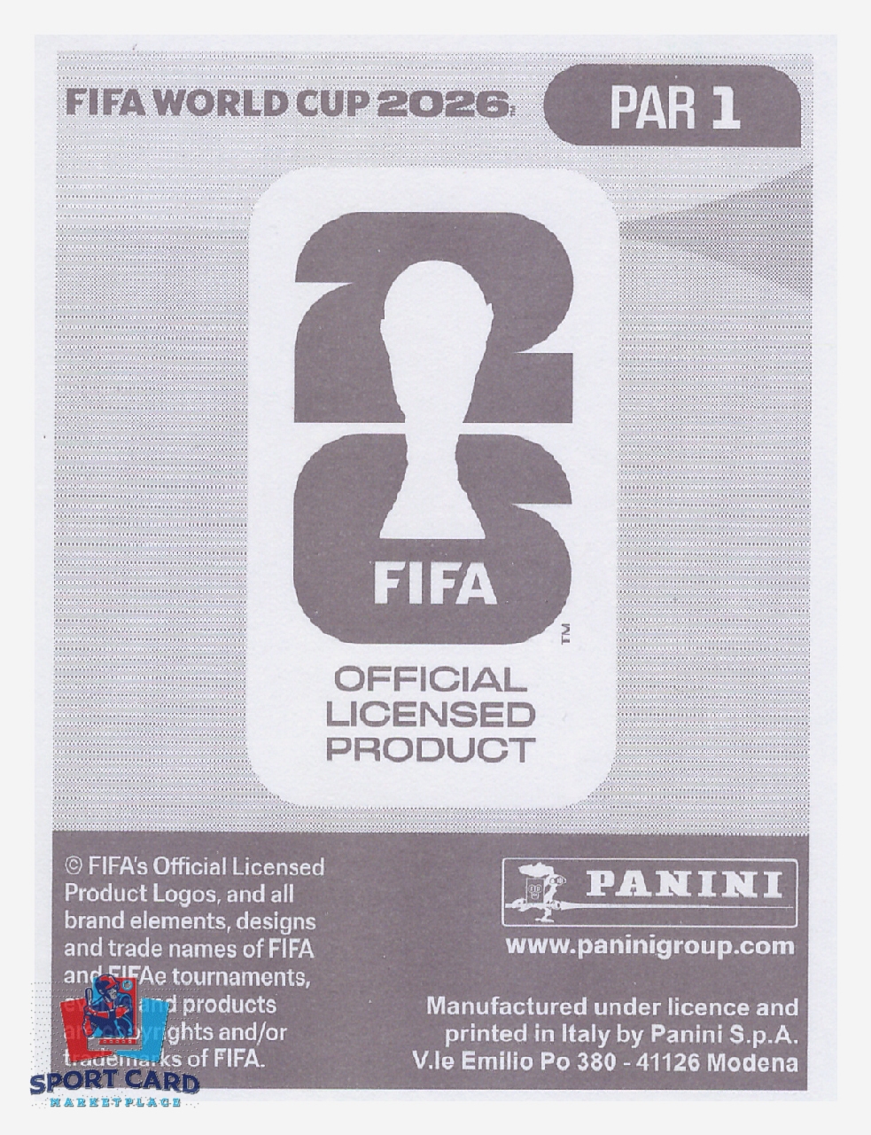 Panini FIFA World Cup 2026 - Emblem / Paraguay #PAR1 – Image 2
