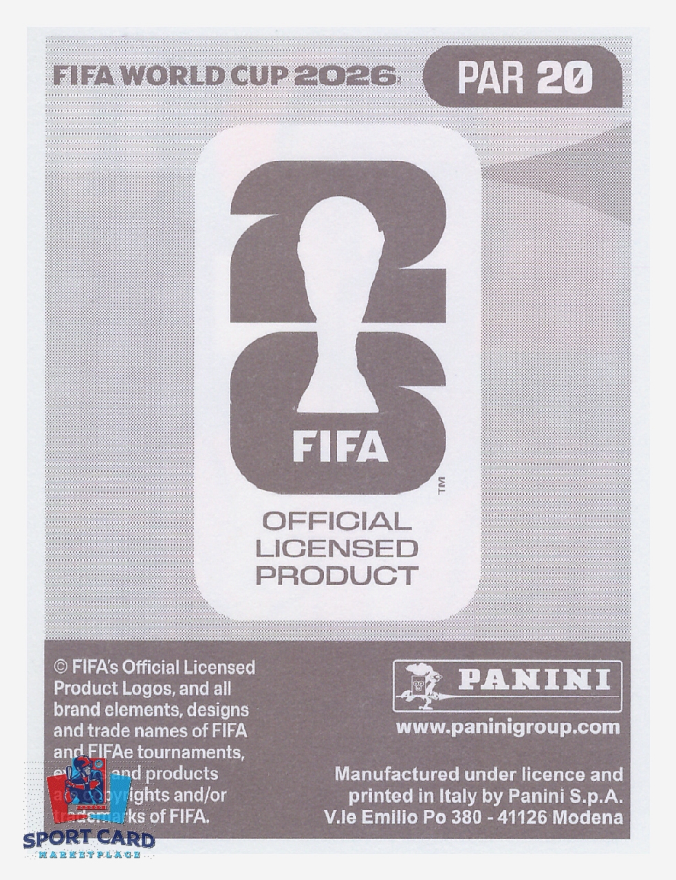 Panini FIFA World Cup 2026 - Antonio Sanabria / Paraguay #PAR20 – Image 2
