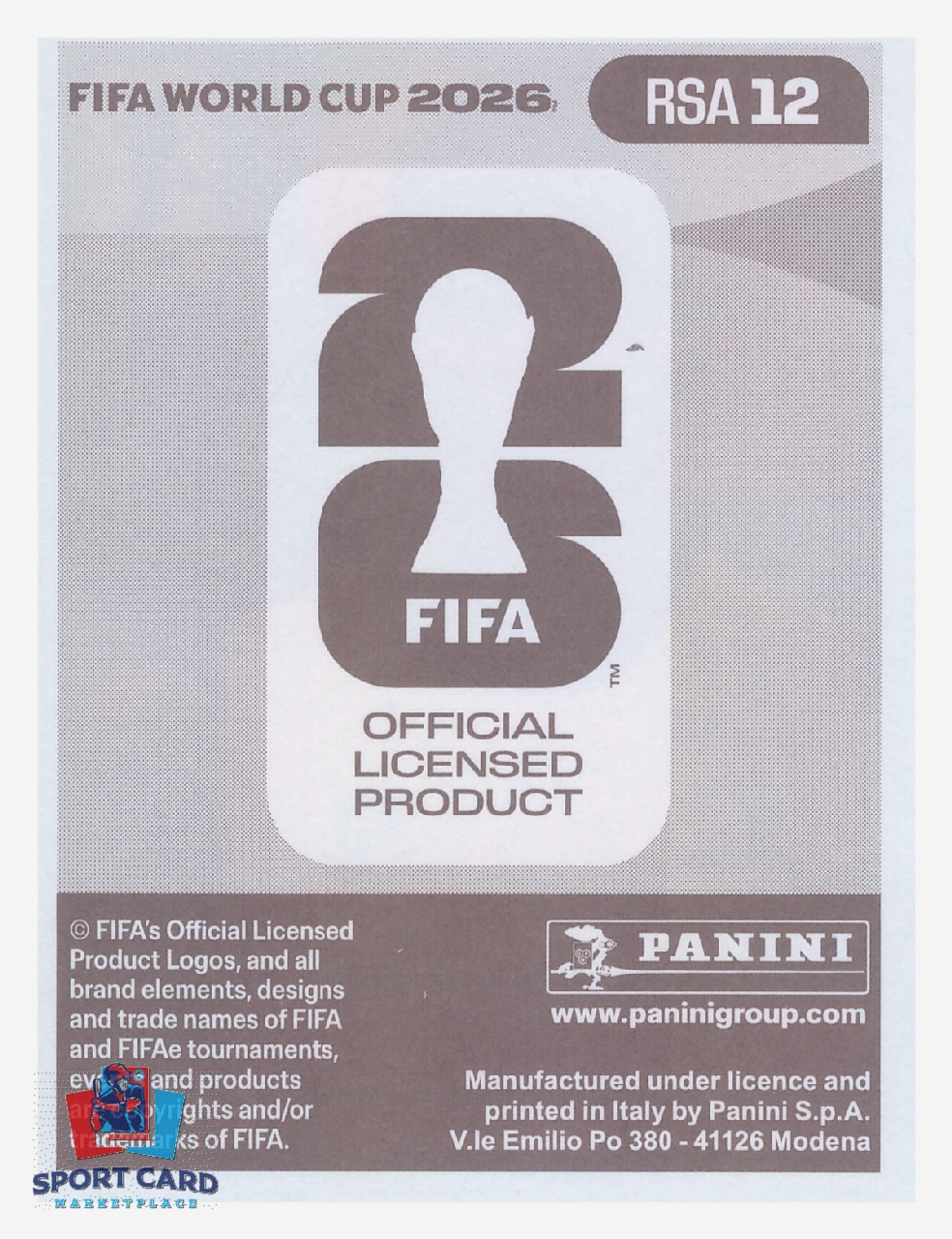 Panini FIFA World Cup 2026 - Thalente Mbatha / South Africa #RSA12