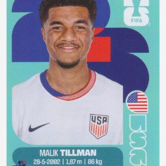 Panini FIFA World Cup 2026 - Malik Tillman / USA #USA15