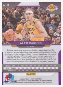 2020-21 Panini Prizm Alex Caruso/ Los Angeles Lakers #10