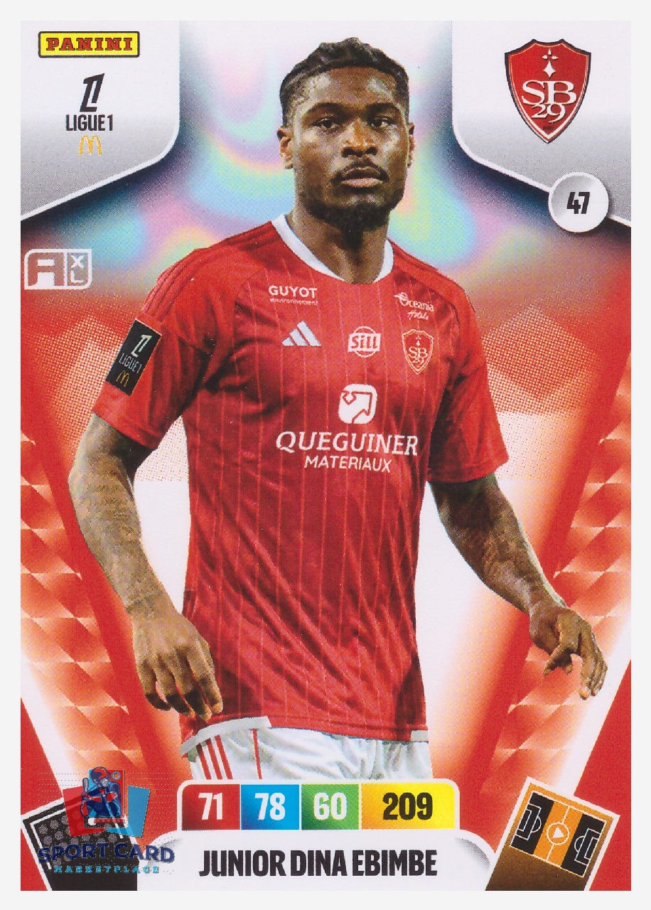 Panini Adrenalyn XL Ligue 1 2026-27 - Junior Dina Ebimbe / Stade Brestois #47
